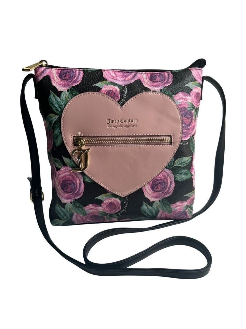 Juicy Couture Whole Lotta Love Heart Roses Crossbody Bag